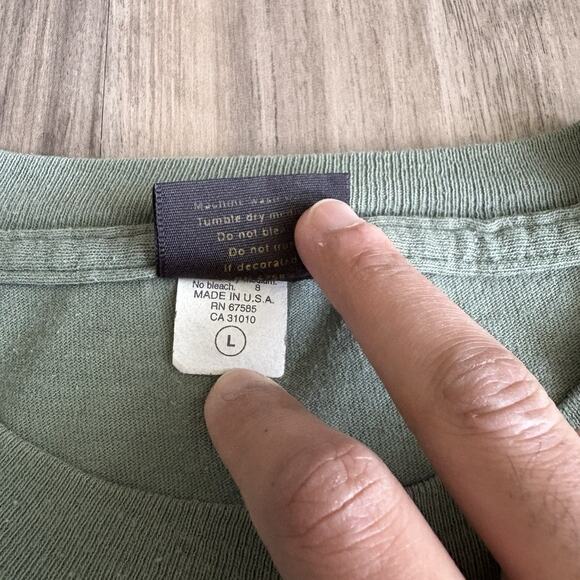 Vintage Snoopy Peanuts T-Shirt Size L Single Stitch Cartoon I Fought The Lawn - Picture 6 of 6